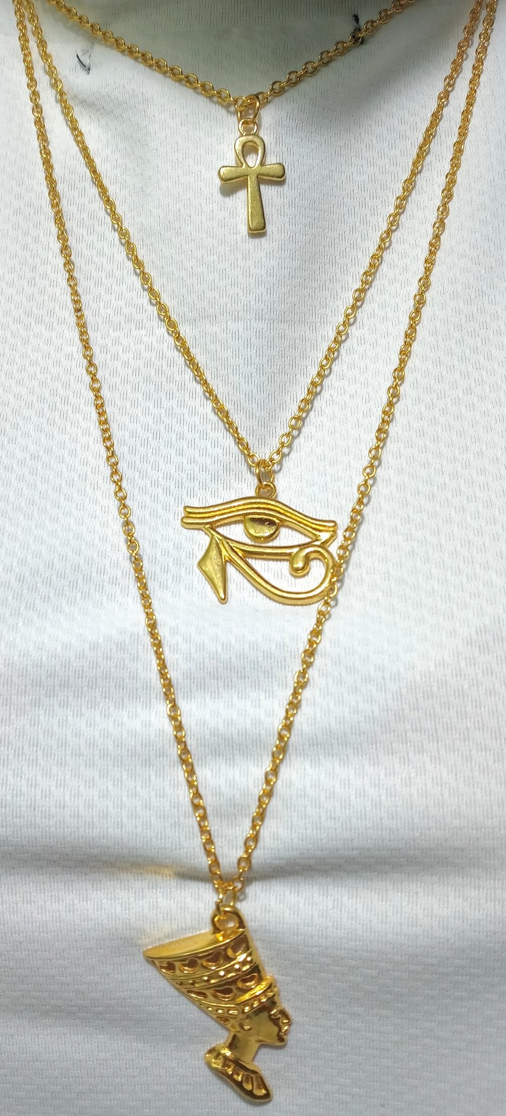 3 Layered Ankh/horus/nefertiti